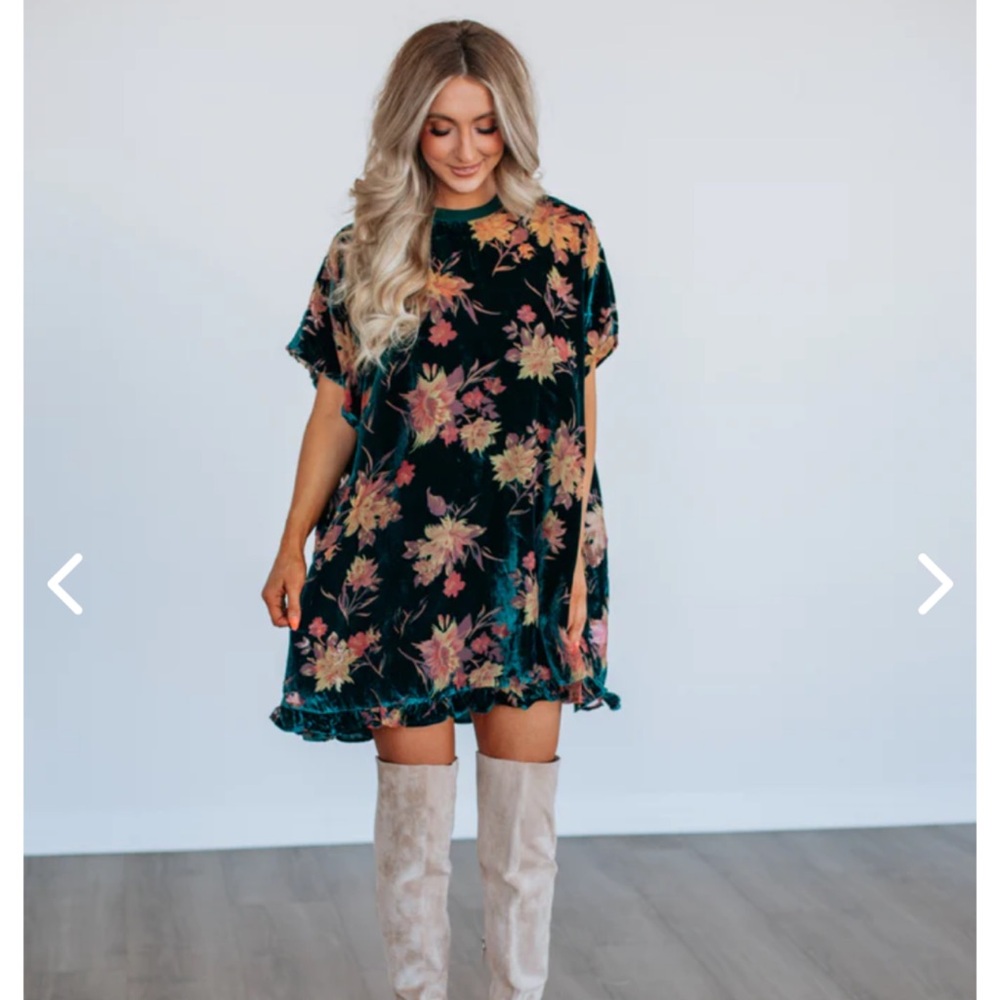Wishlist Floral Velvet Dress
